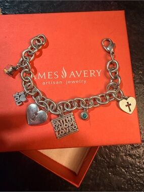 James Avery Sterling Silver Charm Bracelet with charms❣️